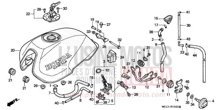 FUEL TANK for CB1000F "Big One" BLACK (NH1E) from 1993